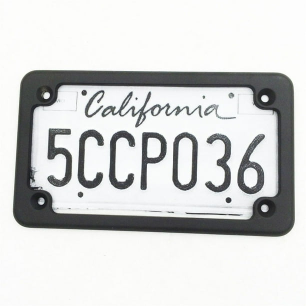 Black Flat License Plate Frame 7" x 4" For Honda/Suzuki/Yamaha/Kawasaki/Harley Black Flat License Plate Frame 7" x 4" For Honda/Suzuki/Yamaha/Kawasaki/Harley